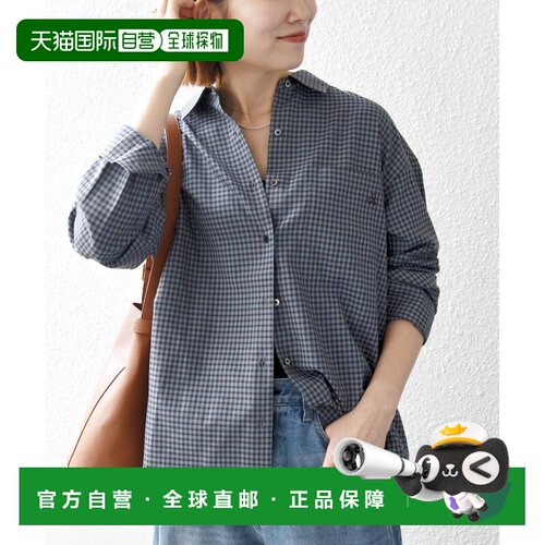 日本直邮SHIPS any 女装 常规格纹刺绣衬衫（可机洗） 721150036