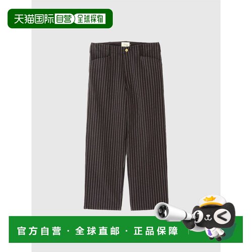 日本直邮Schott 条纹 Frisco 长裤黑色/炭灰色L 型口袋人字纹工装