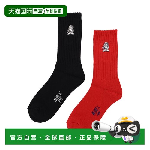 日本直邮AVIREX 女士 Tomcat刺绣中筒袜 7836972608