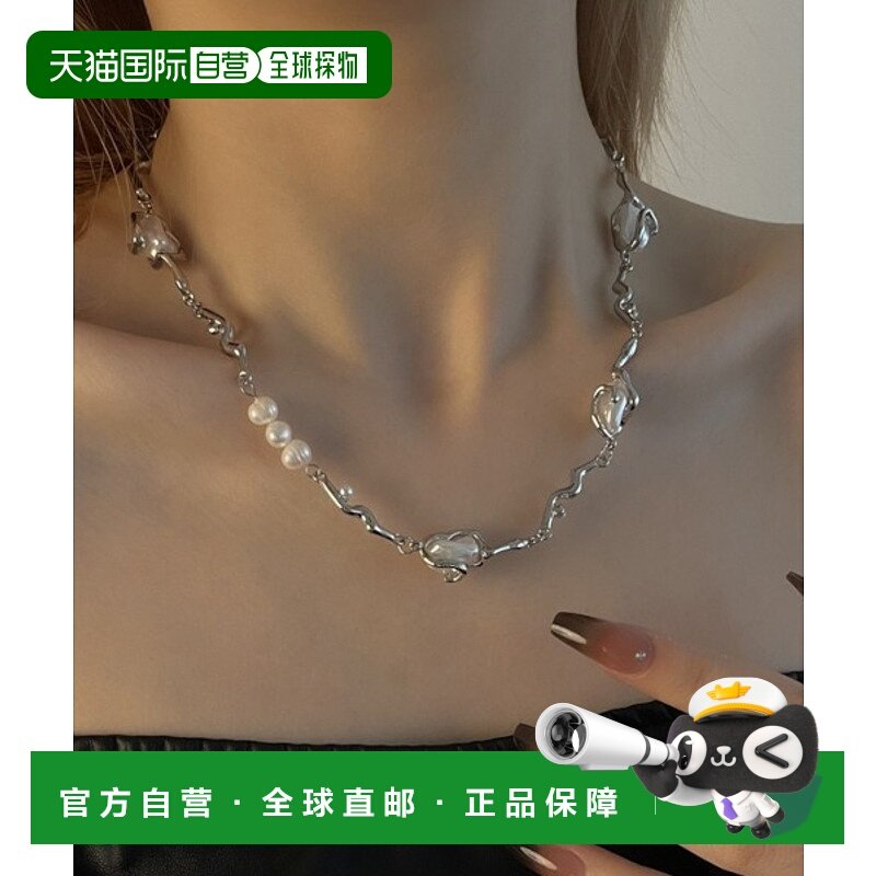 1h可退 日本直邮MASHIRO 女士珍珠项链 Y2K异形设计 AC24008