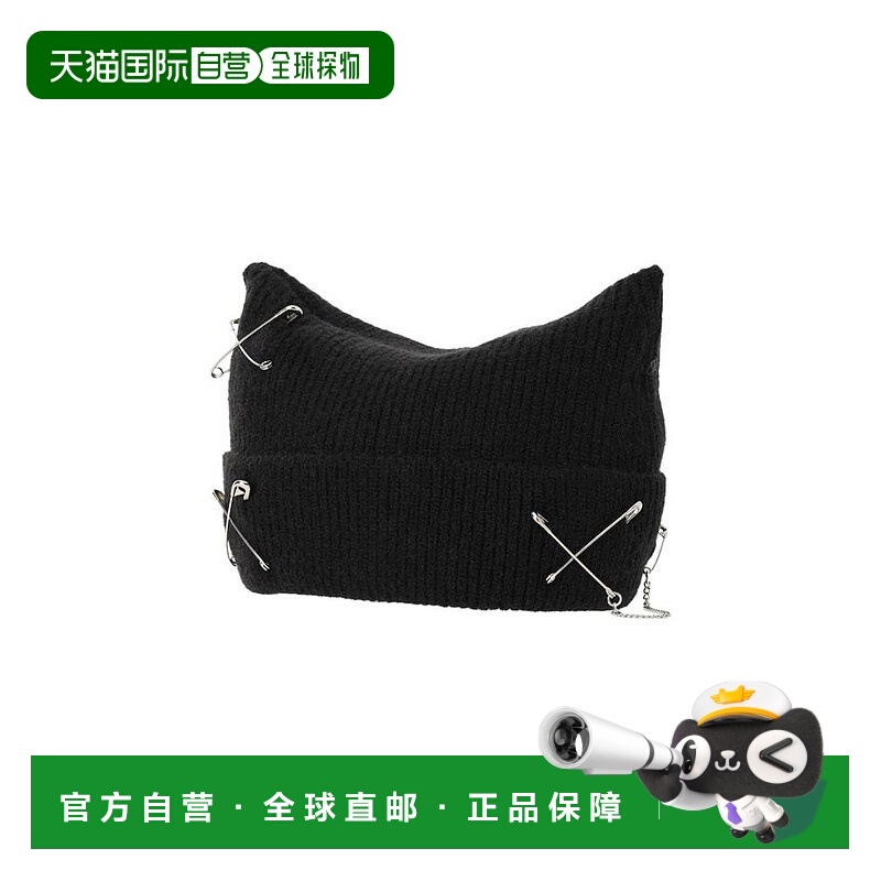 日本直邮日潮 NOEMIE 方形猫耳针织帽24590043521