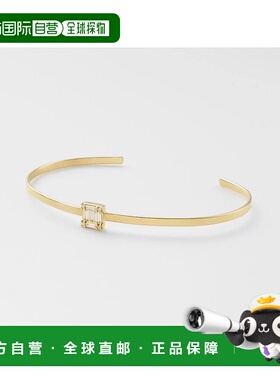 日本直邮日潮 agete 阿卡朵K18YG钻石手镯黄色 均码精致闪耀简约