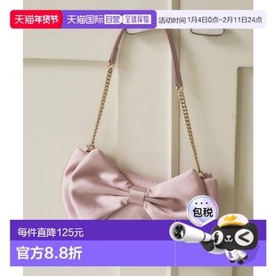 1h可退 日本直邮SAMANTHAVEGA 女士双蝴蝶结单肩包 上品缎面设计