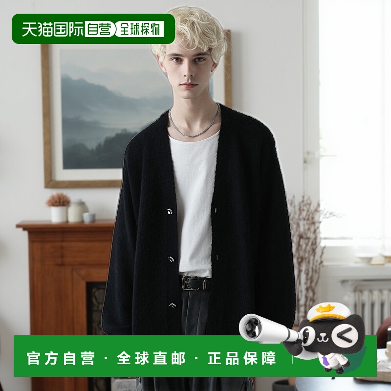 1h可退 日本直邮HARE男士优雅银扣仿羊绒针织开衫 523865羊毛