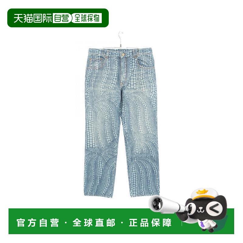 日本直邮中古LV路易威登男A级95新denim pants牛仔裤棉裤子蓝色