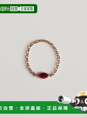 1h可退 日本直邮cui-cui 华丽红宝石 链条戒指 K10YG 756663