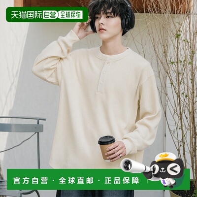 1h可退 日本直邮Rocky Monroe 男女同款 宽松长袖亨利领T恤 亨利