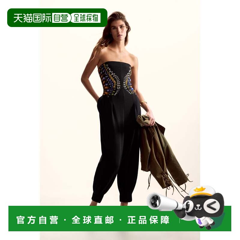 日本直邮Desigual 克里斯汀 拉克鲁瓦长款连体裤 灰黑配色