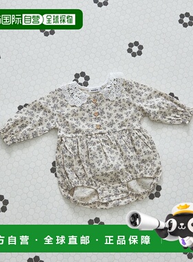 日本直邮PAIRMANON 女童蕾丝领灯芯绒连体衣 147560