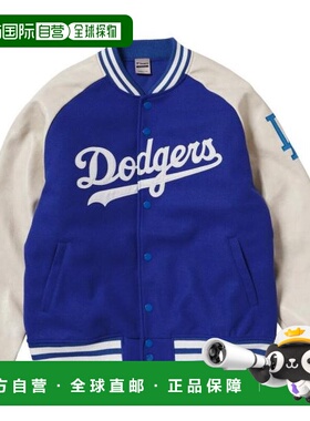 日本直邮MLB 标准 logo PU 麦尔登夹克 [ML2325FW0002] 蓝色