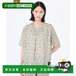 1h可退 日本直邮TRANS WORK 女士L码花卉印花套头衬衫 U3M19567__