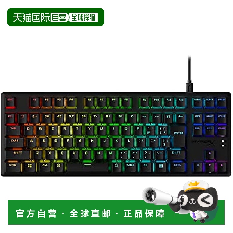 【日本直邮】Hyperx金士顿 游戏键盘 日语配列 赤轴639N7AA#ABJ黑