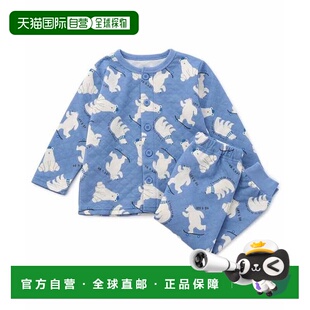 日本童装 1h可退 男童夹棉开襟睡衣 BREEZE 日本直邮官方授权