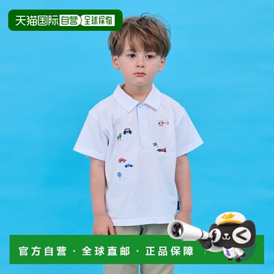 日本直邮kladskap 儿童 半袖 Polo 衫（交通工具刺绣/棉质） 5361