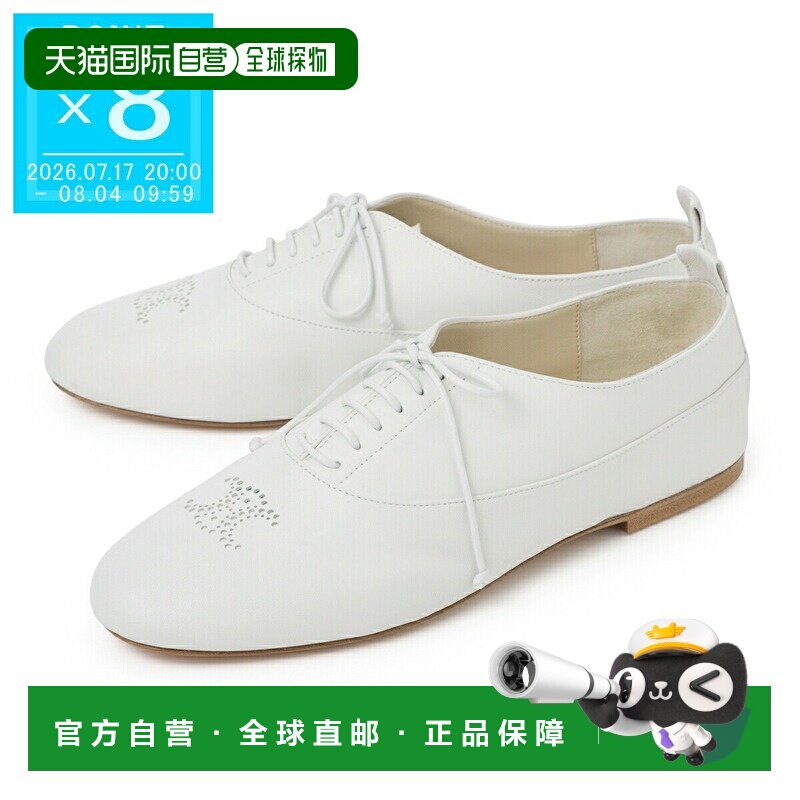 日本直邮CELINE LISE PERFORATED TRIOMPHE RICHELIEU 白色系带平