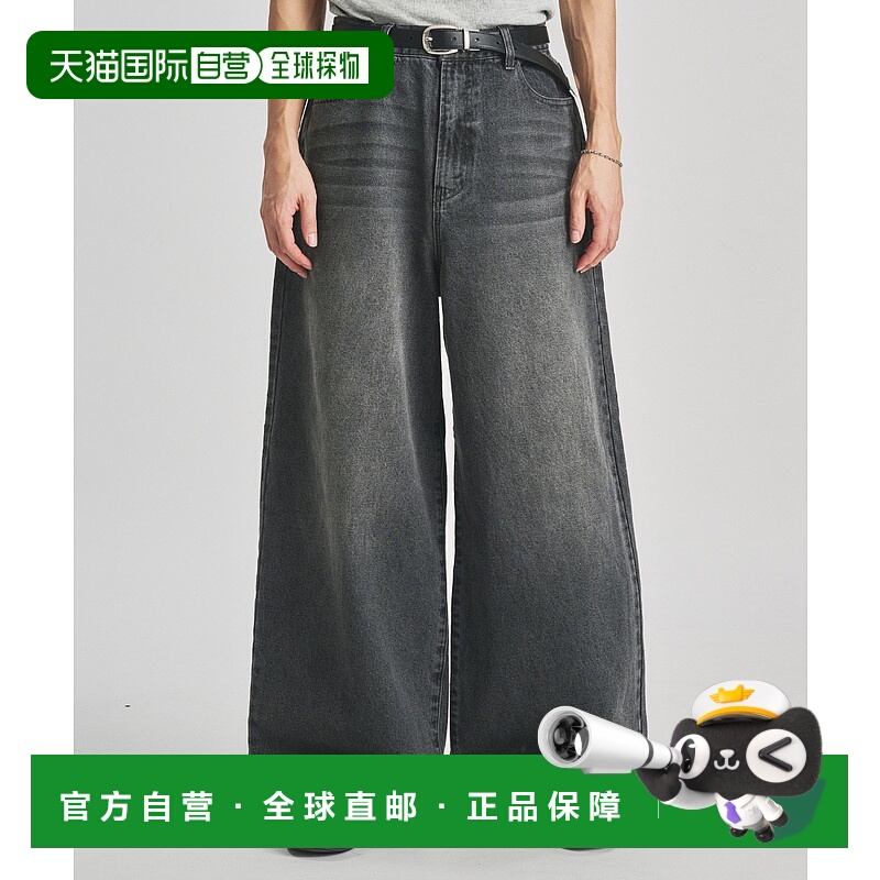 1h可退 日本直邮selle glant 男女同款 宽松微喇丹宁牛仔裤 水洗