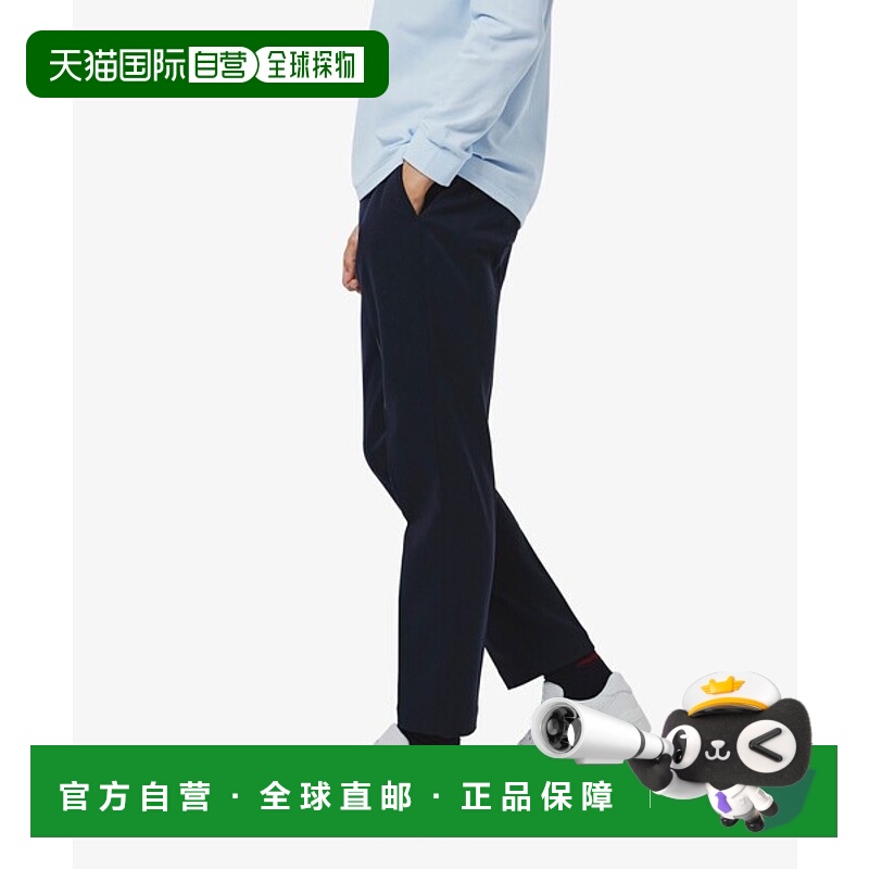 日潮跑腿LACOSTE法国鳄鱼 男士修身仿羊毛弹力休闲裤 HH007J-99