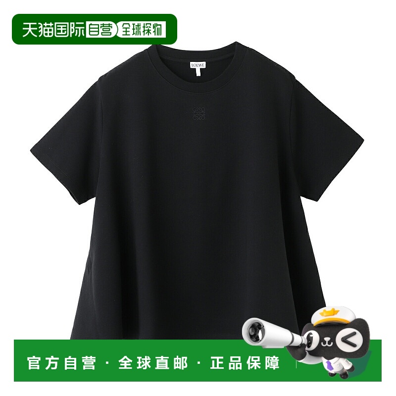 日本直邮LOEWE TRAPEZE TOP 圆领T恤黑色女士s540y22x71 1100 [20
