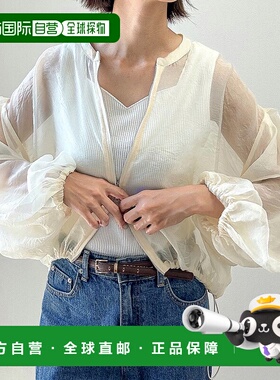 日本直邮JUNOAH 双拉链透明薄款连帽衫外套 JU5602EW06093