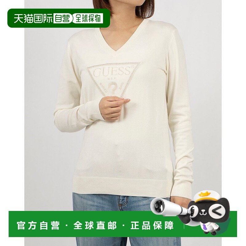 日本直邮Guess MIRIAM Triangle Logo Vn Ls 毛衣 [GU1432EW03215
