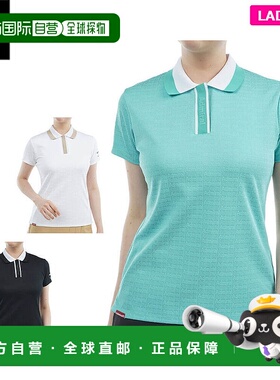 日本直邮Admiral 女士徽标提花短袖 Polo 衫 ADLA508 高尔夫服装