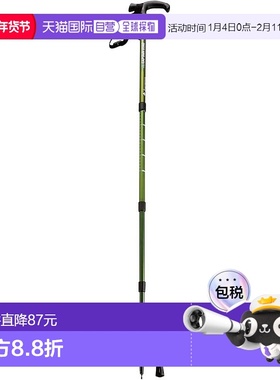 【日本直邮】Captain Stag鹿牌徒步手杖T夹4段滑动式橄榄绿M-9839