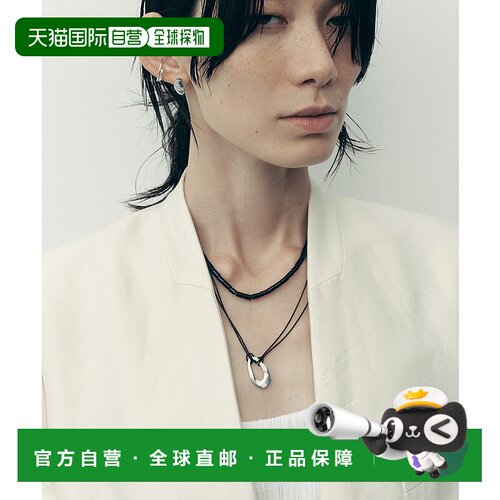 1h可退 日本直邮SMELLY so' 女士椭圆吊牌皮绳项链 SM432PF008