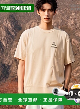 日本直邮HUF 男士上衣 HUF SET TT 不锈钢 TEE TS01953-SAND
