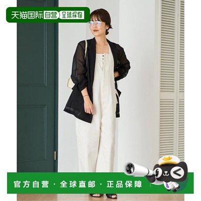 1h可退 日本直邮plage CURRENTAGE DENIM牛仔背带裤（白色）