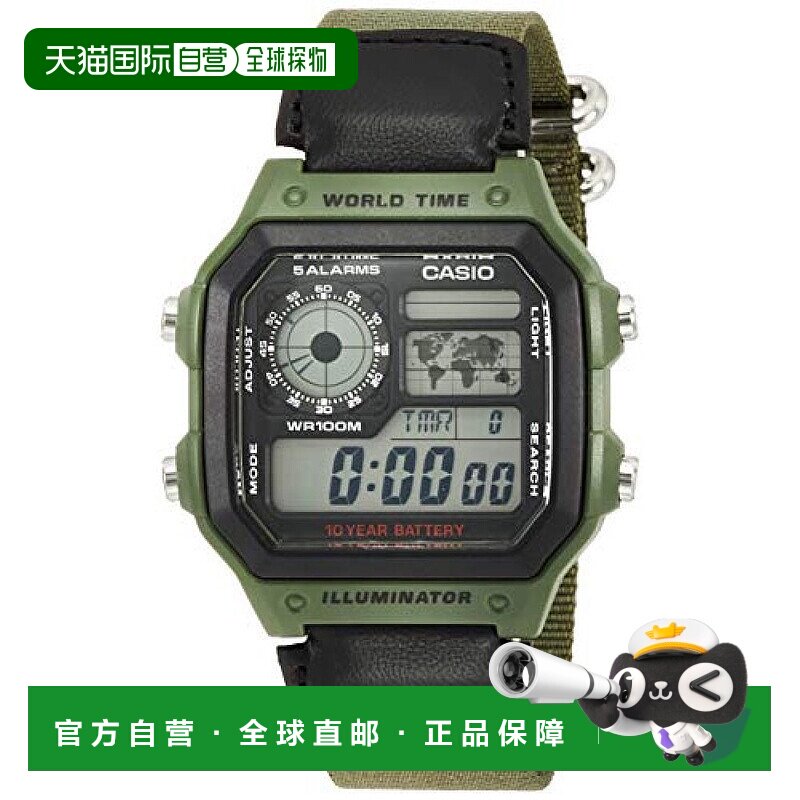 【日本直邮】卡西欧 男款电子表 AE-1200WHB-3B 海外版 平行进口图片