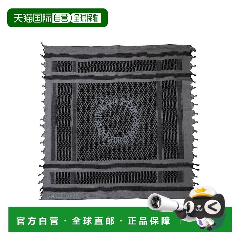 1h可退 日本直邮WP男装 全棉大方巾 中心印花宽松设计 WP16ST01