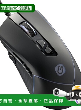 【日本直邮】OHM PCGEAR 游戏鼠标 有线 USB 连接 9 键 黑色 PC W