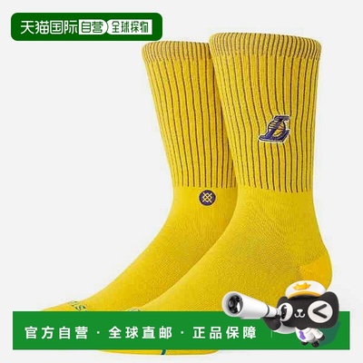 日本直邮STANCE SOCKS 湖人队队徽男女通用船袜A556D25LBC