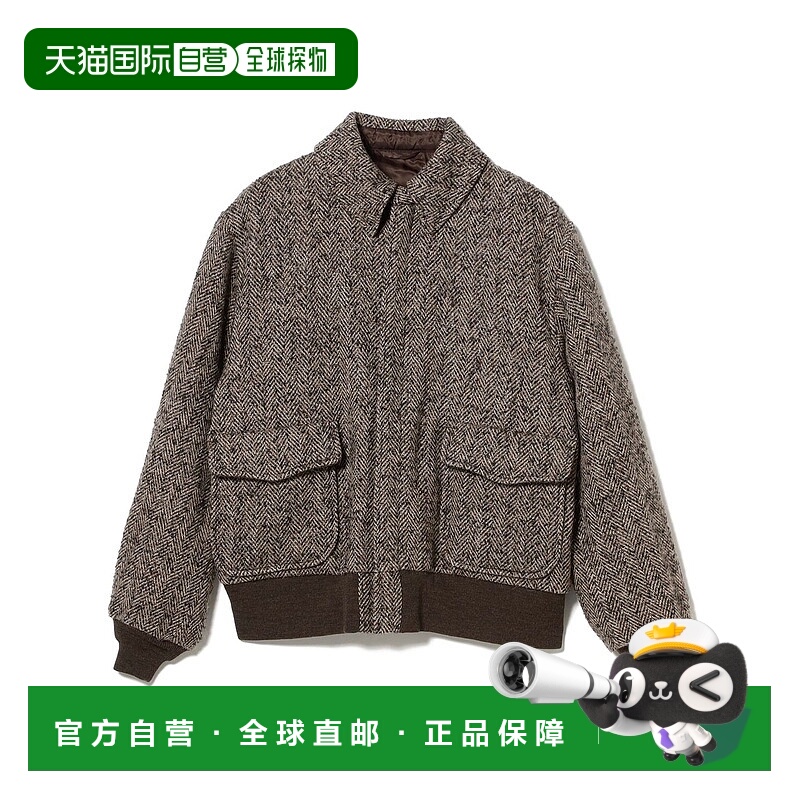 1h可退 日本直邮Kaptain Sunshine 男装 宽松剪裁 藤格纹半拉链