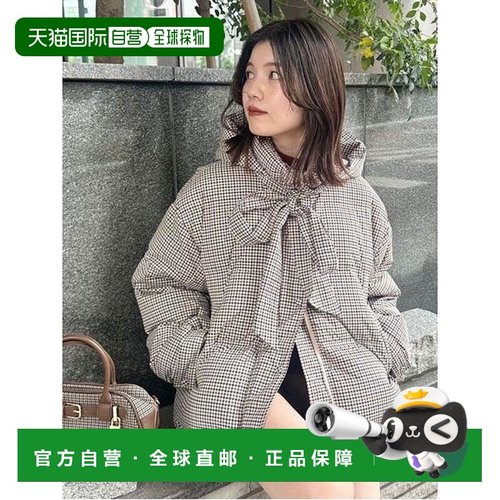 1h可退 日本直邮Lily Brown 【色】再生羽绒带蝴蝶结大衣羽绒服