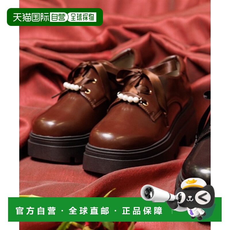 1h可退 日本直邮axes femme 女士珍珠装饰系带高跟鞋 HN621X171
