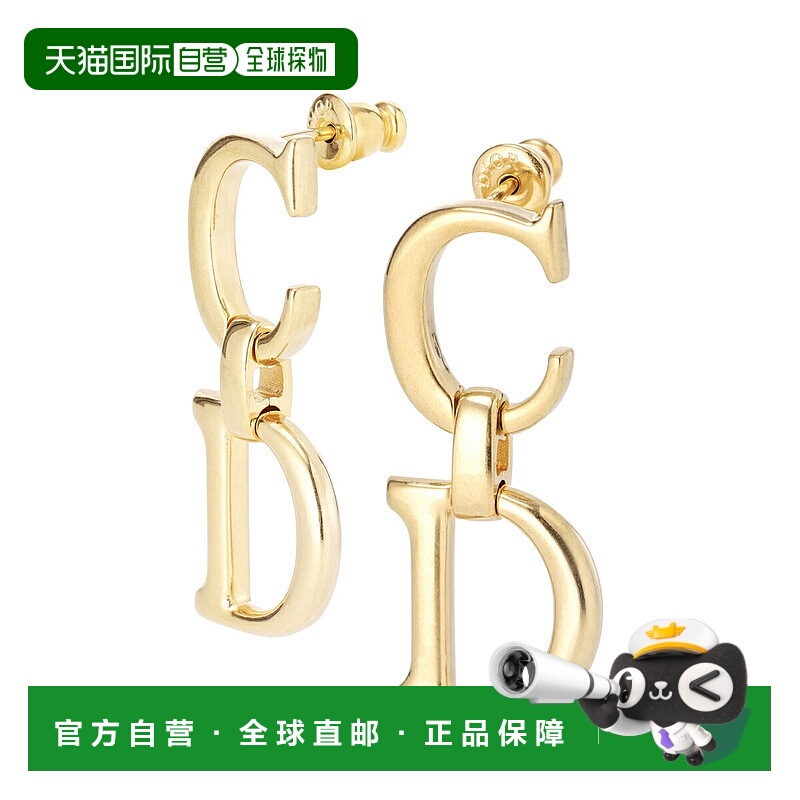 日本直邮Dior DIOR 耳环金色女士e4039wommt 300 马鞍耳环带 CD