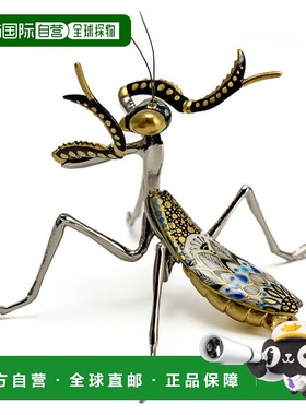 日本直邮九谷烧螳螂 / 高聪小雕像昆虫艺术传统工艺当代艺术