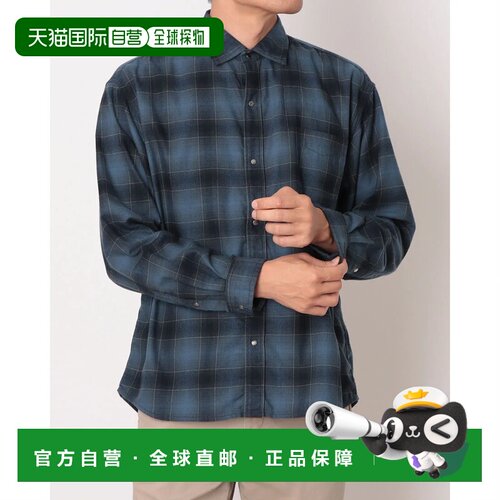 日本直邮THE NORTH FACE 户外休闲长袖衬衫 长袖法兰绒渐变格纹衬