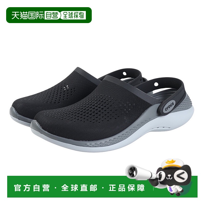 日本直邮Crocs卡骆驰 LiteRide 运动凉鞋 男女同款 黑新款