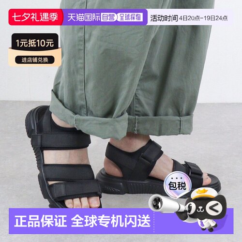 日本直邮Dedes 111-6356 Dedes 运动凉鞋带魔术贴 /6356（全黑）