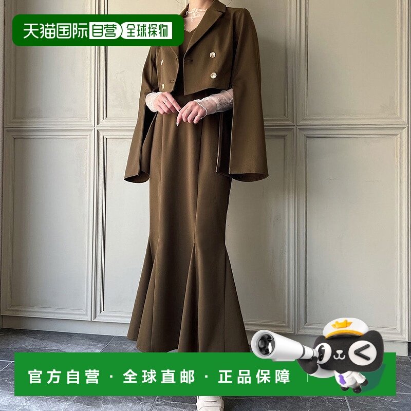 日本直邮JUNOAH 短夹克套装美人鱼背心连衣裙 [JU5602EW05292] 连