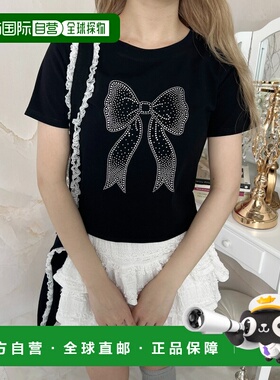 日本直邮PHILLY女装蕾丝缎带装饰T恤 PL26SM03L0002