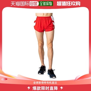 红色 田径服 ASICS男士 白色 跑步短裤 日本直邮 经典 2091A1