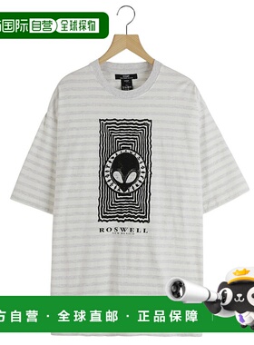 1h可退 日本直邮ESSAY 男士原创影子条纹T恤 ES20TS04新款