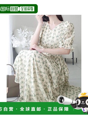 日本直邮日潮 mily bilet荷叶边V领连衣裙mi1139063