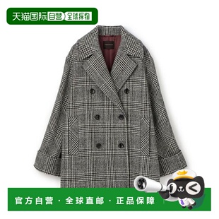 1h可退 日本直邮TOMORROWLAND 羊绒格纹双排扣大衣西装