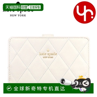 酥皮特殊携带光滑绗缝皮 日本直邮Kate Spade 钱包双折钱包 KG424