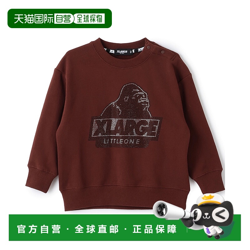 1h可退 日本直邮XLARGE KIDS儿童宽松纯棉卫衣 半宝石OG图案设计
