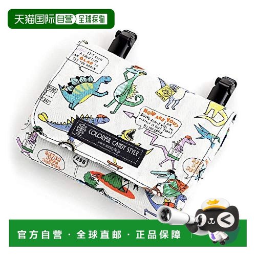 【日本直邮】Colorful Candy Style时尚休闲腰包彩色恐龙印花